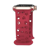 Curea Ceas Apple Watch Silicon Paws Wine Red Anca's Store